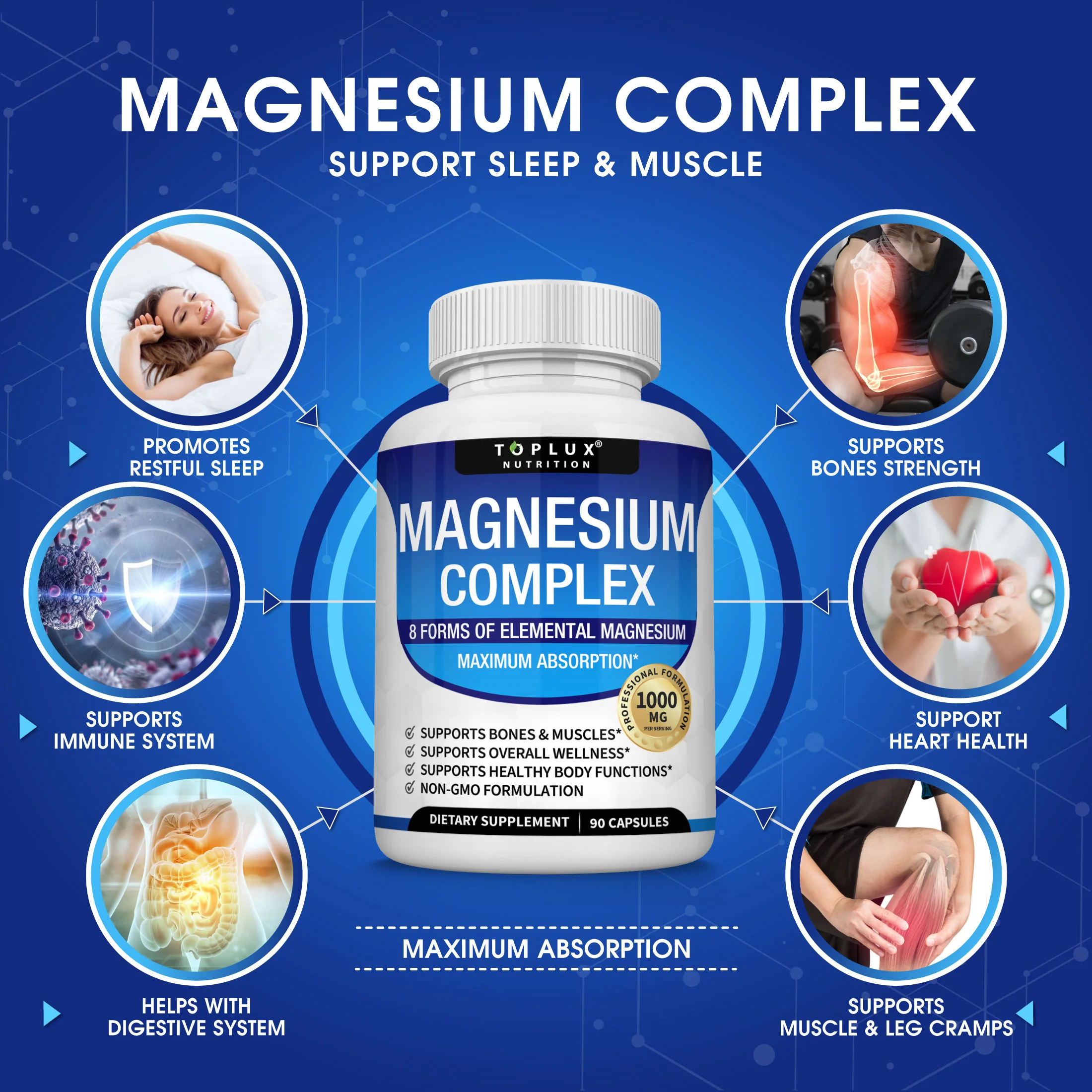 Beneficios del Magnesio Complex 8-en-1